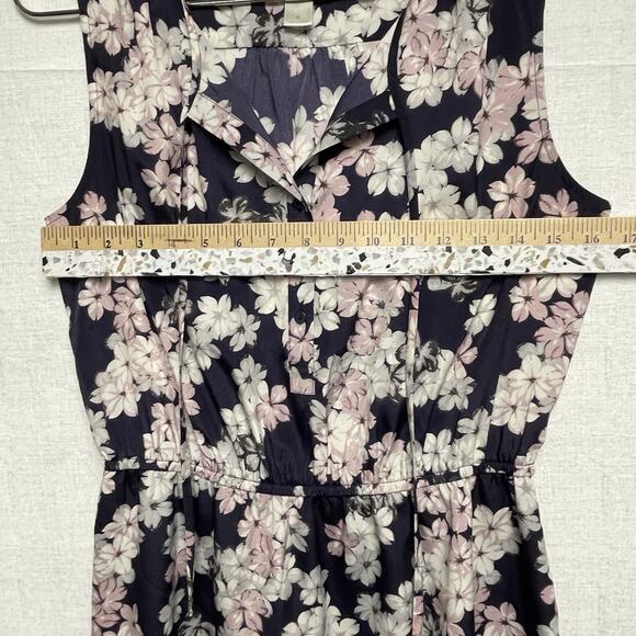 Loft Women's Purple Pink Floral Sleeveless Pullover Mini Dress - Size S - Picture 8 of 11